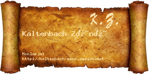 Kaltenbach Zénó névjegykártya